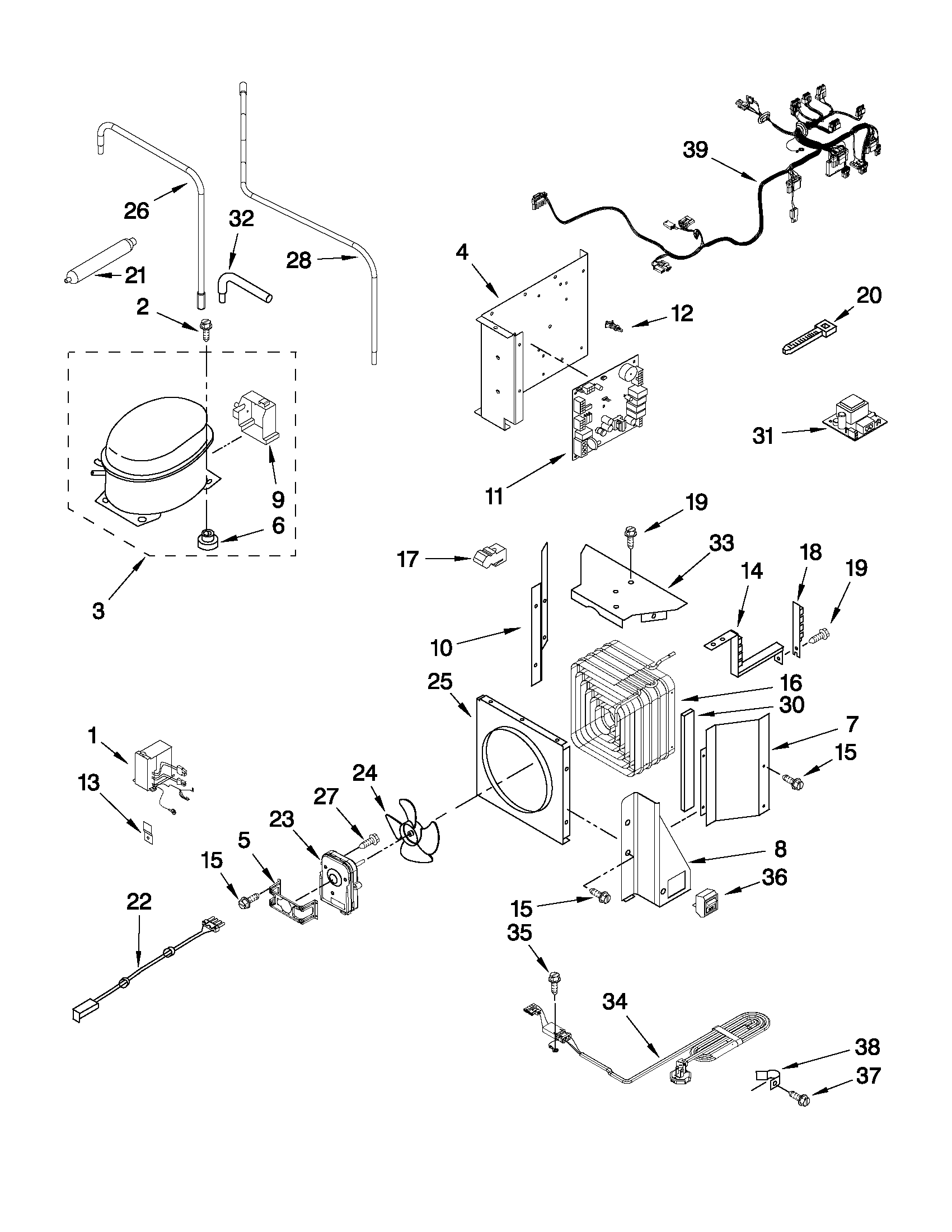 KitchenAid KSSS48FTX04 upper unit parts diagram
