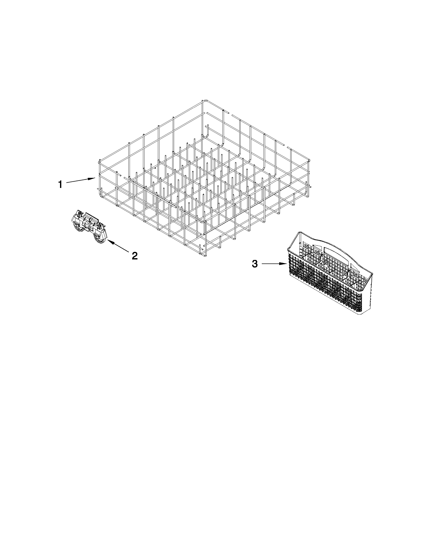 Maytag MDB4630AWS5 lower rack parts diagram