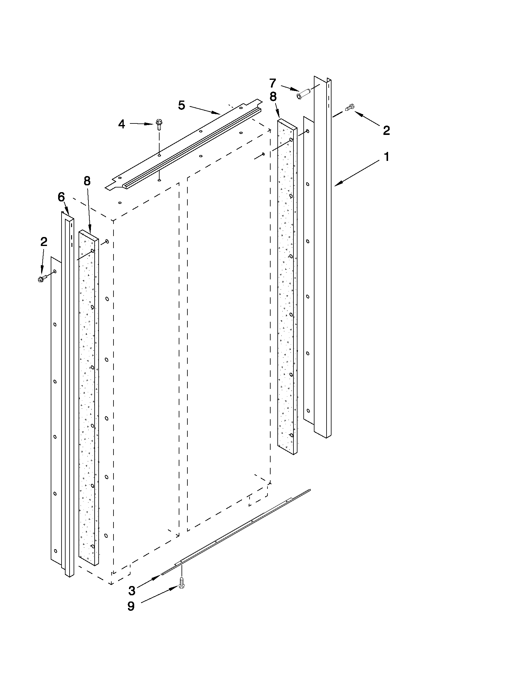 KitchenAid KSSO36QTX04 cabinet trim parts diagram