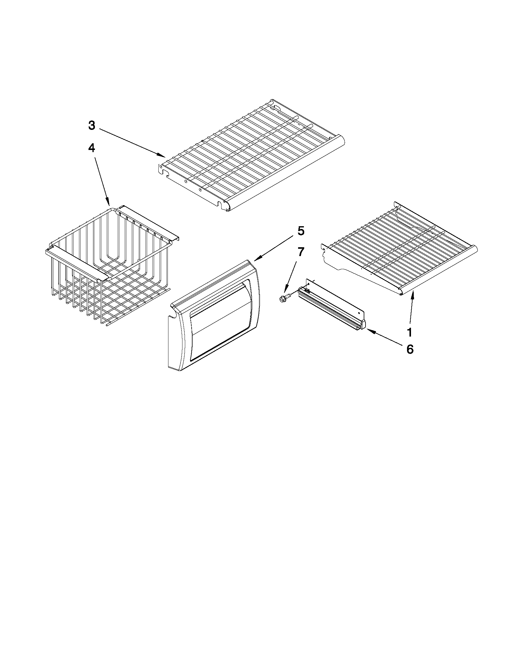 KitchenAid KSSO36QTX04 freezer shelf parts diagram