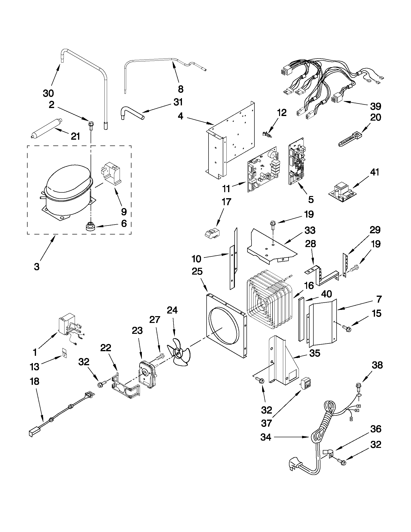 KitchenAid KSSO36QTX04 upper unit parts diagram