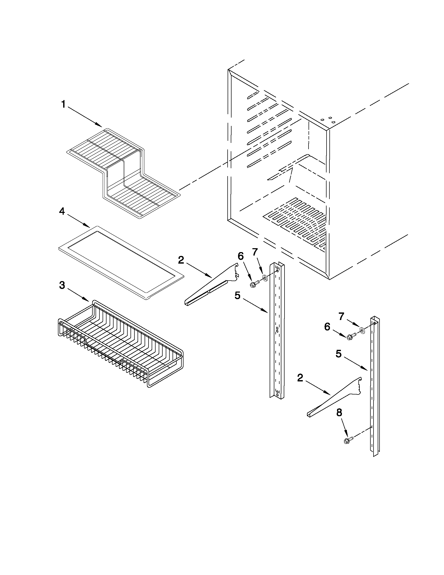 KitchenAid KURO24RSBX03 shelf parts diagram
