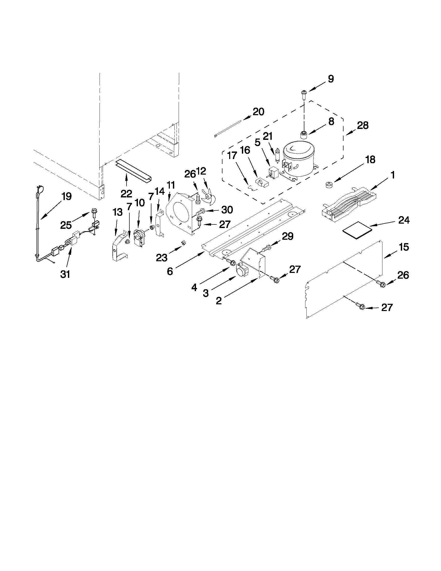 KitchenAid KURO24RSBX03 unit parts diagram