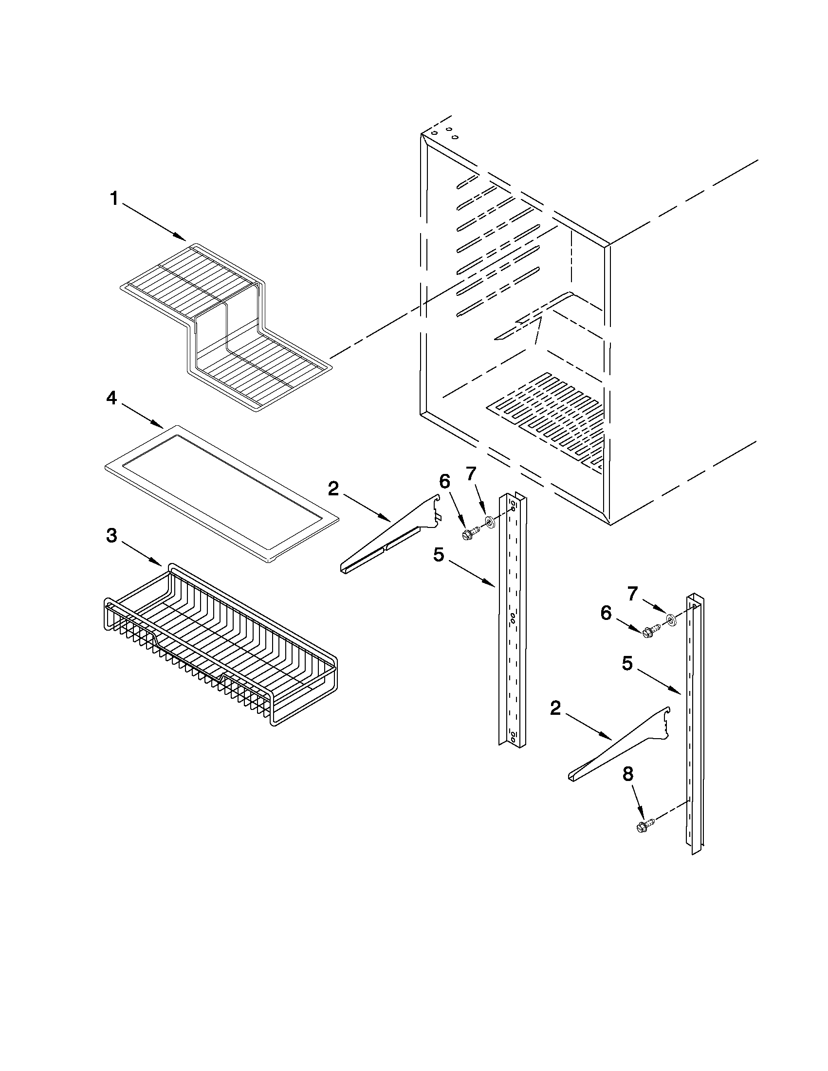 KitchenAid KURO24LSBX03 shelf parts diagram