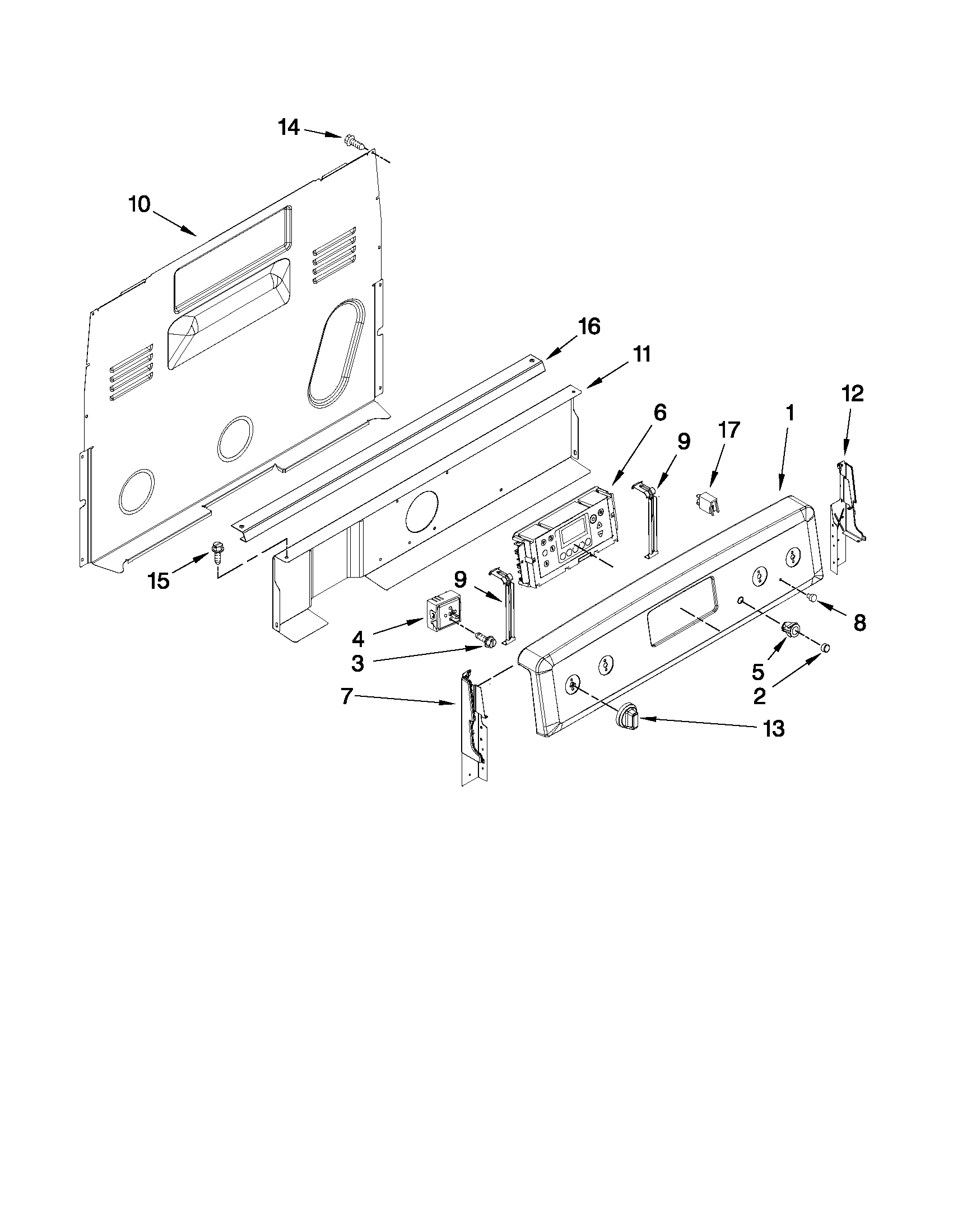 Maytag MER8670AS0 control panel parts diagram