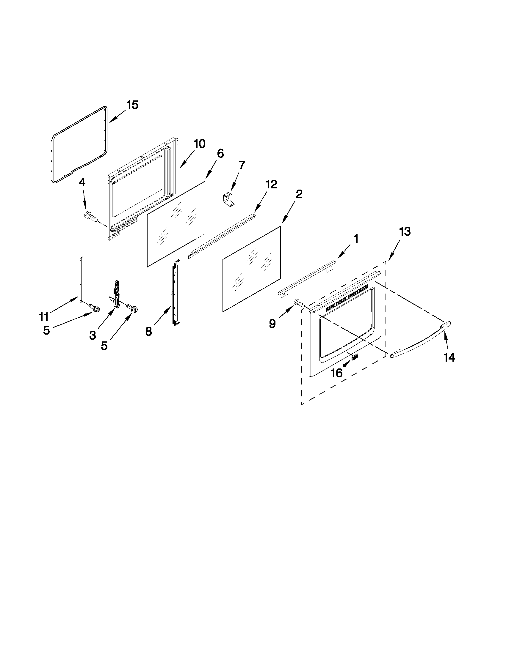 Maytag MER8670AS0 door parts diagram