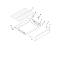 Maytag MER8670AS0 drawer and rack parts diagram