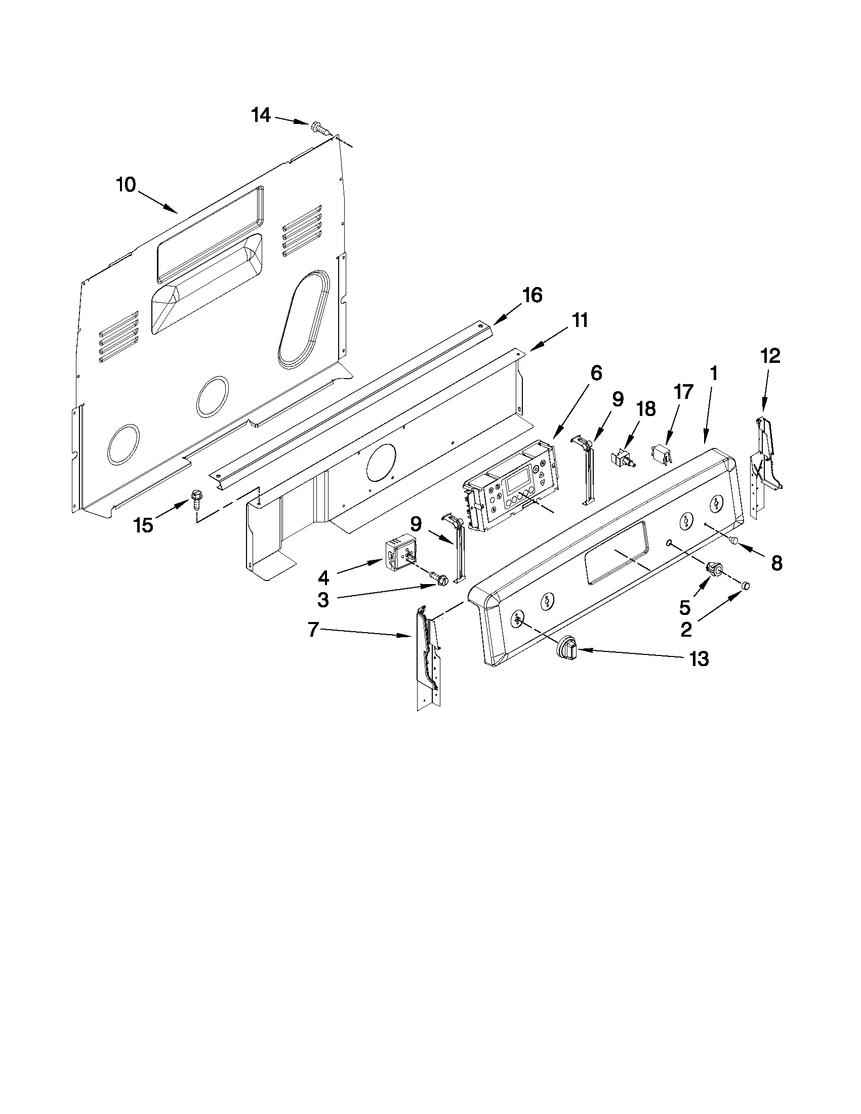 Maytag MER8674AB0 control panel parts diagram