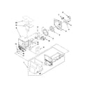 Whirlpool GI6SDRXXY06 motor and ice container parts diagram
