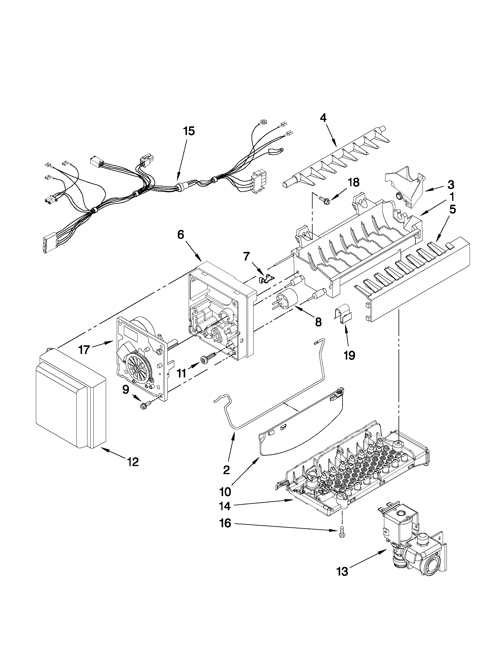 Whirlpool GI6SDRXXY06 icemaker parts diagram