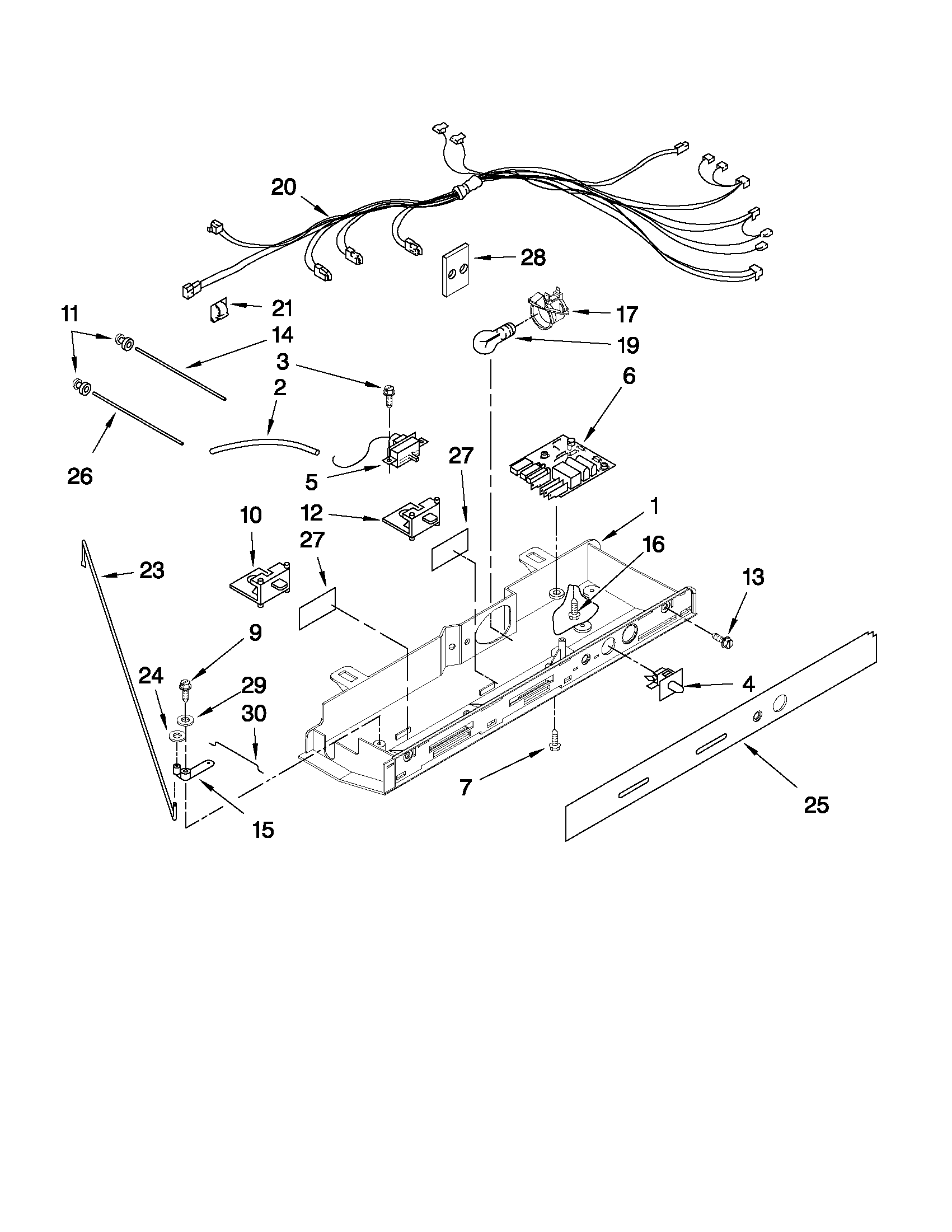 KitchenAid KSRG25FVMS04 control parts diagram