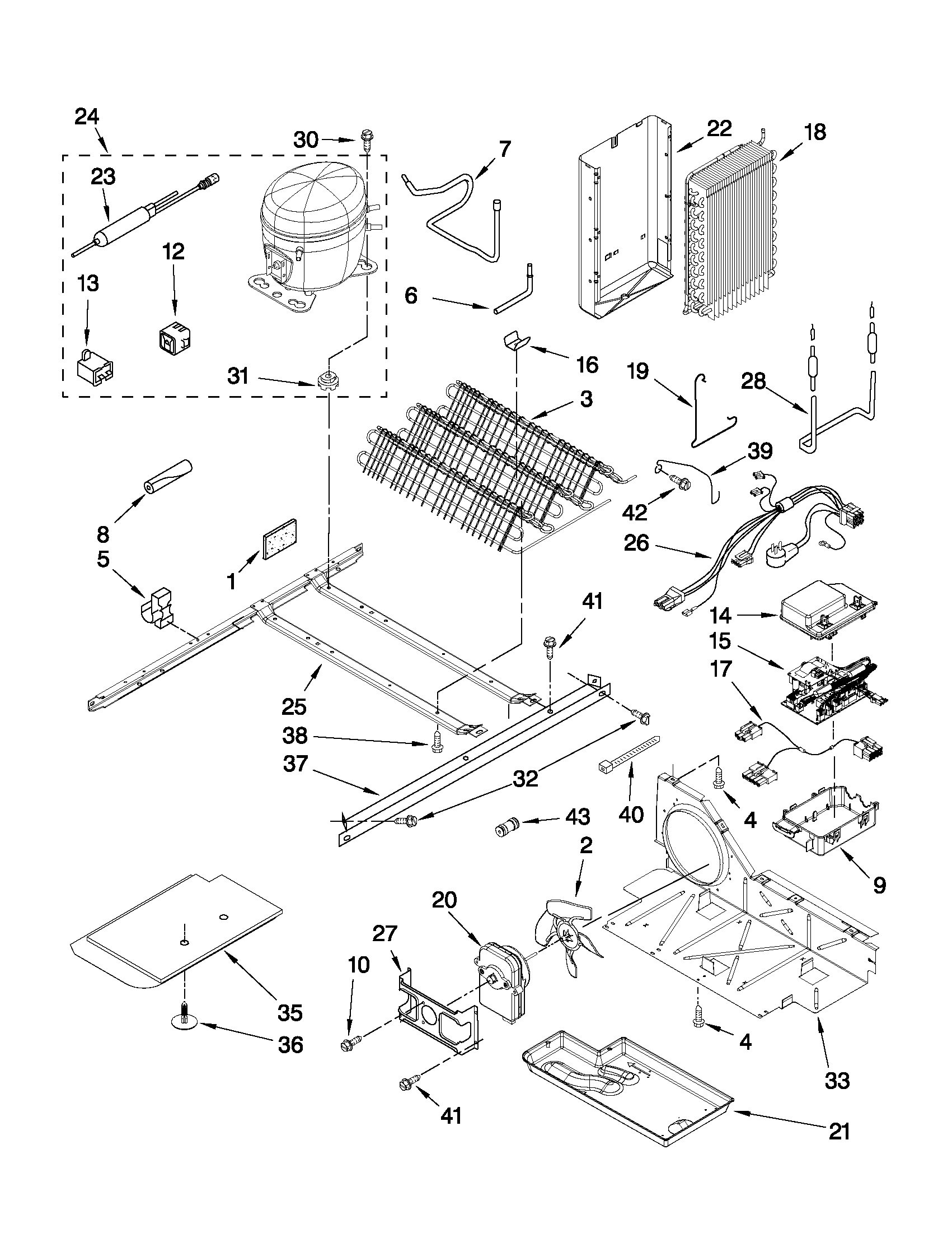 KitchenAid KSRG25FVMS04 unit parts diagram