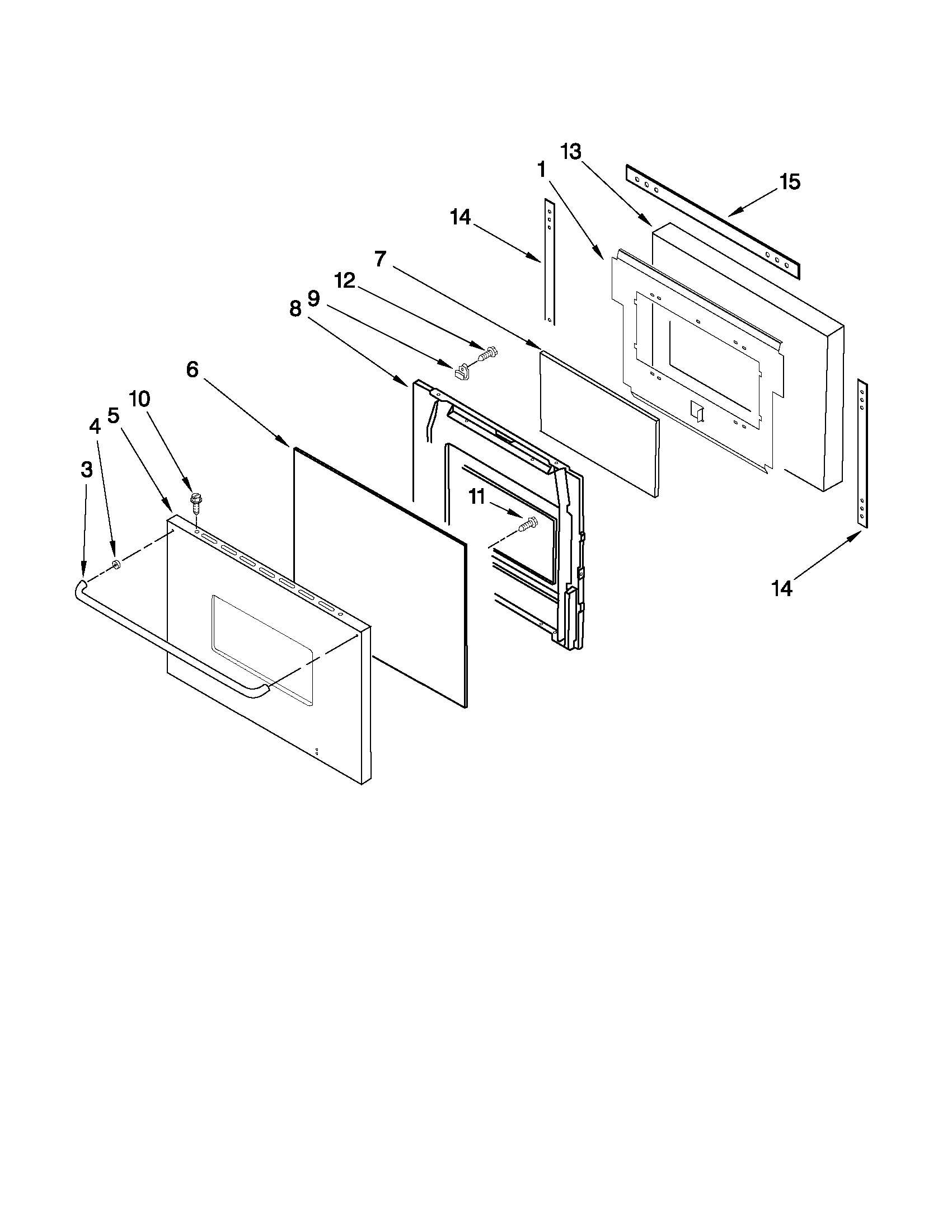 Maytag CWE4100ACE10 oven door parts diagram