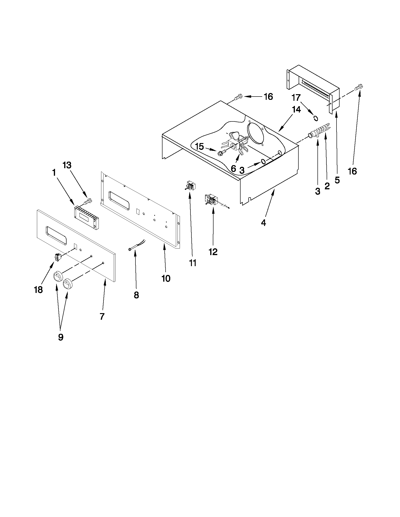 Maytag CWE4100ACE10 control panel parts diagram