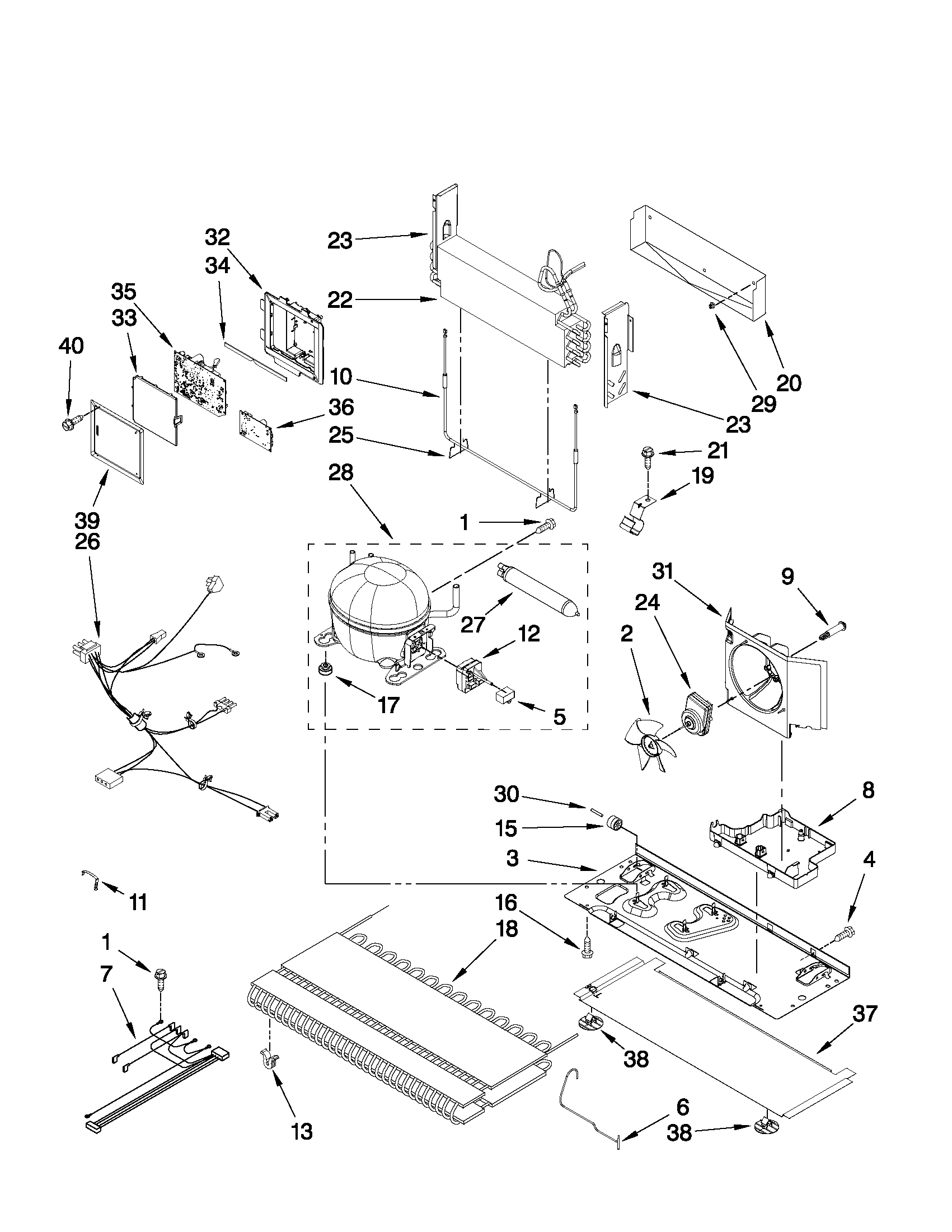 Jenn-Air JFC2290VEP4 unit parts diagram