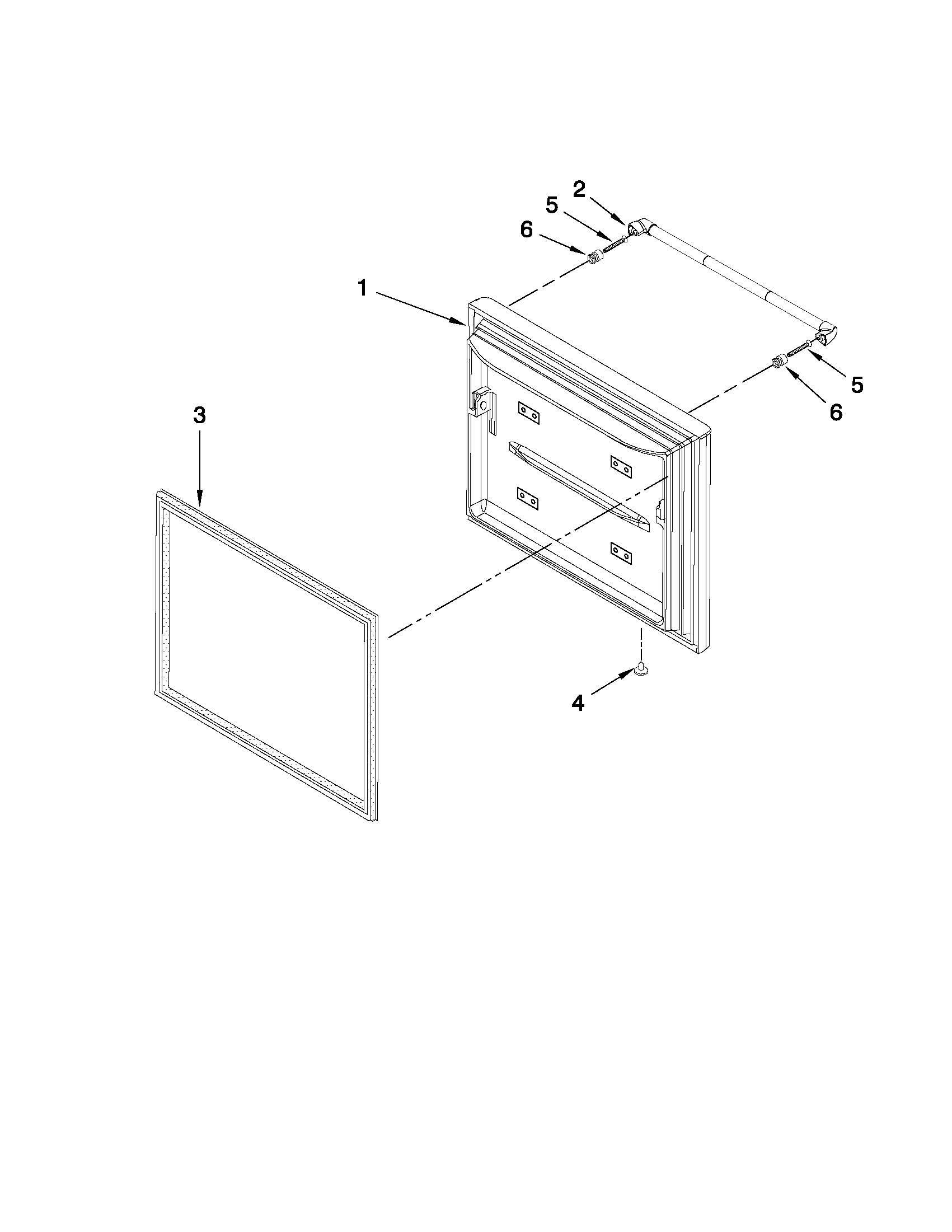 Jenn-Air JFC2290VEP4 freezer door parts diagram