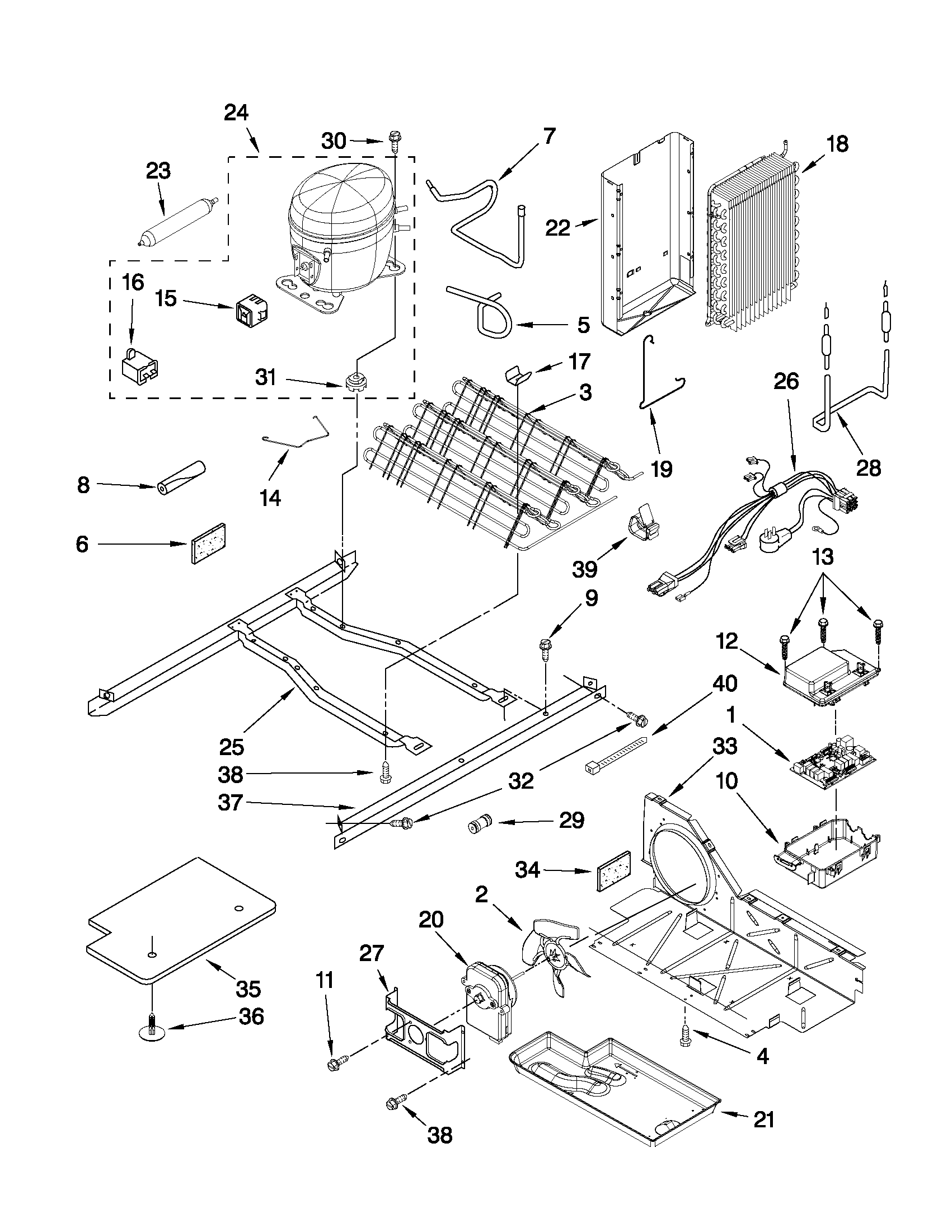 Maytag MSD2559XEB04 unit parts diagram