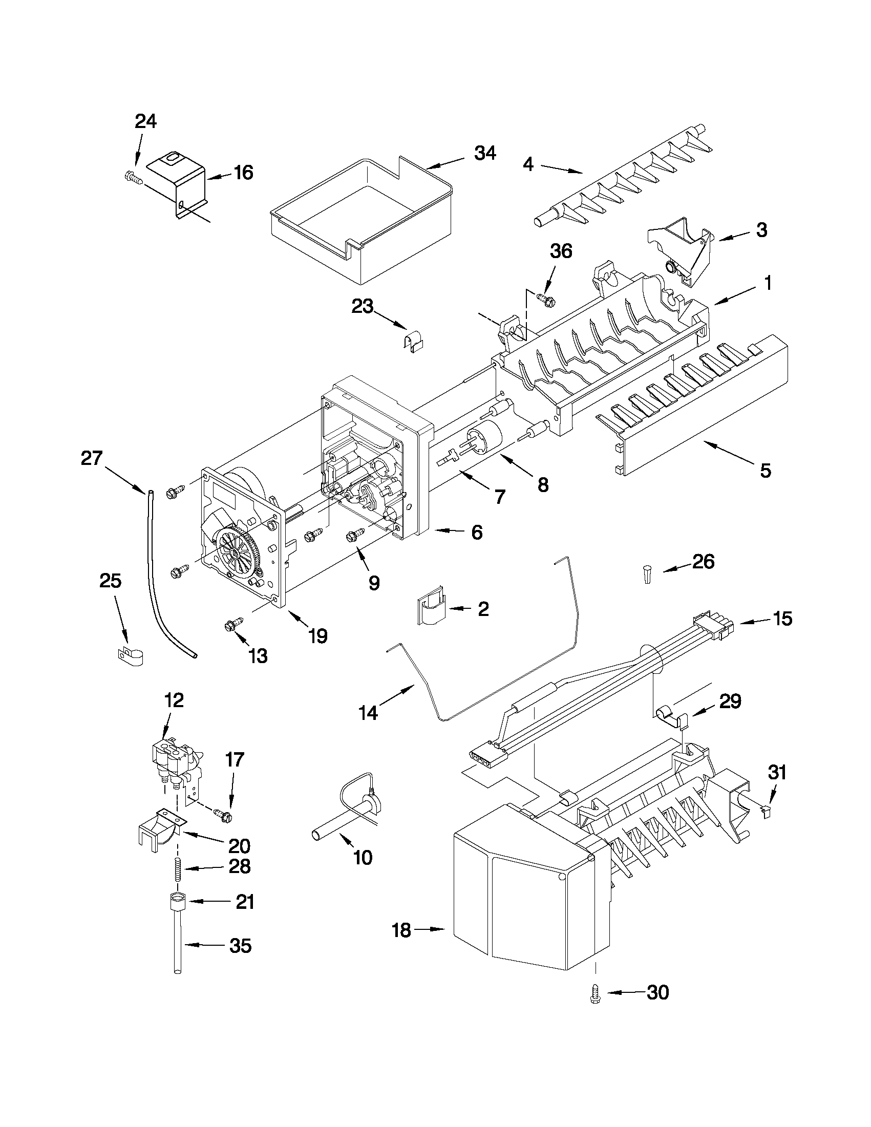 KitchenAid KBLA20EMSS00 icemaker parts diagram