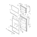 Whirlpool W4TXNWFWB01 door parts diagram