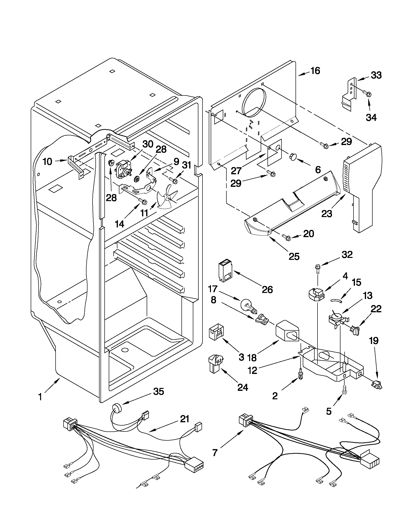Whirlpool W4TXNWFWB01 liner parts diagram