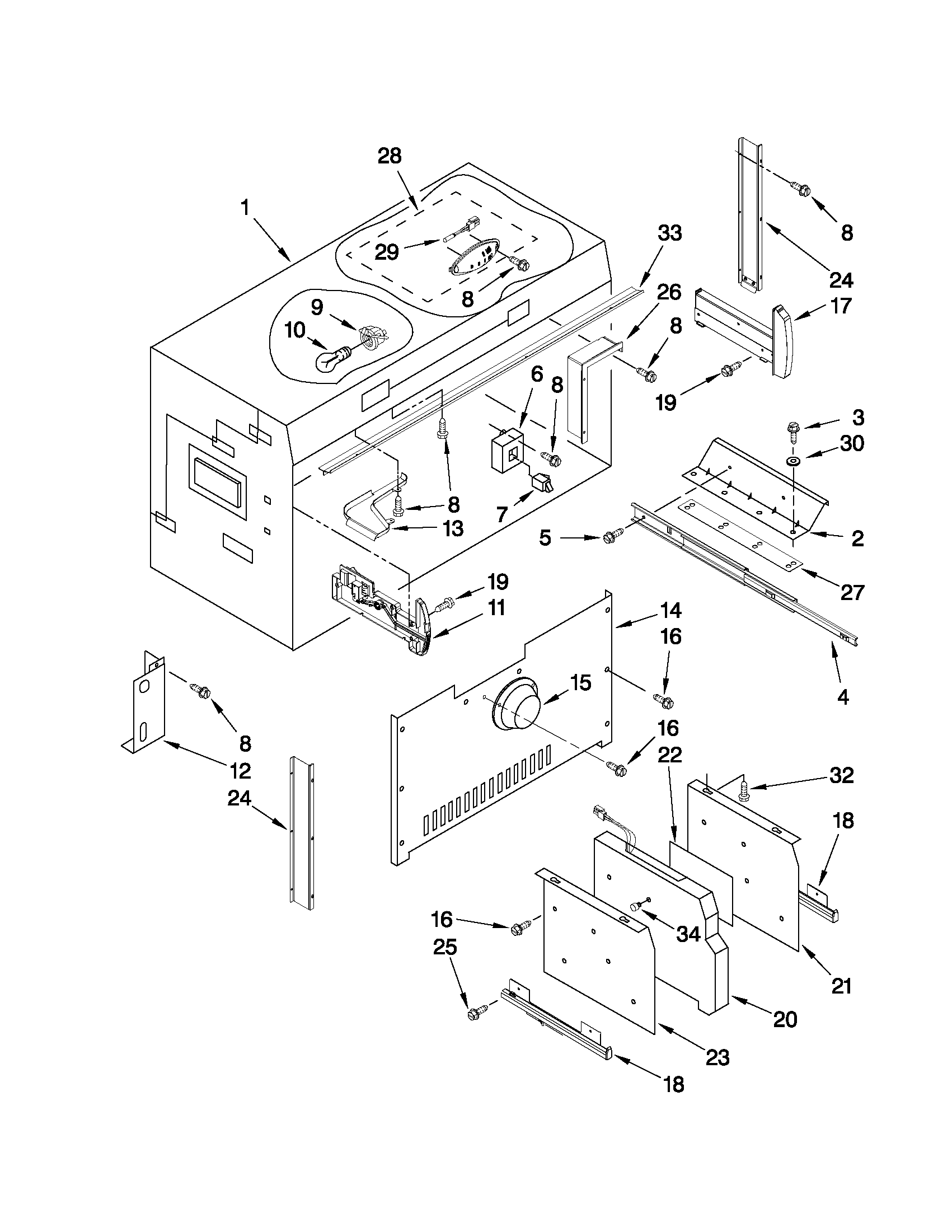 KitchenAid KBRO36FTX04 freezer liner parts diagram