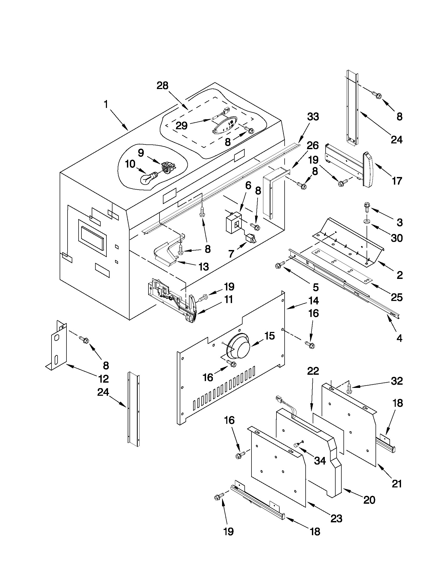 KitchenAid KBRC36FTS04 freezer liner parts diagram