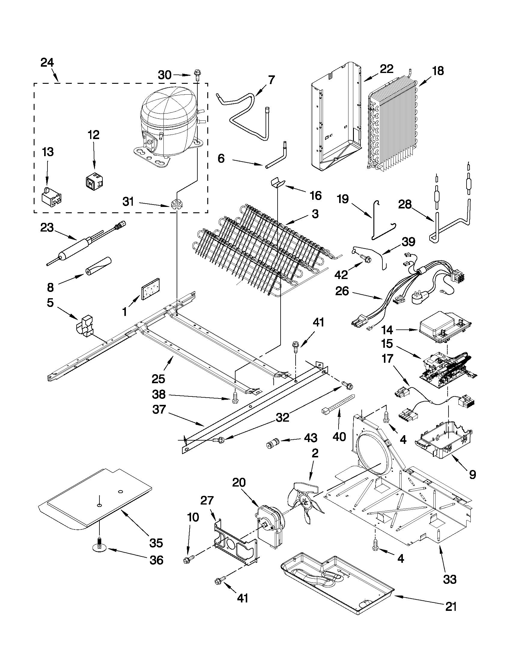 KitchenAid KSRG25FVMS05 unit parts diagram