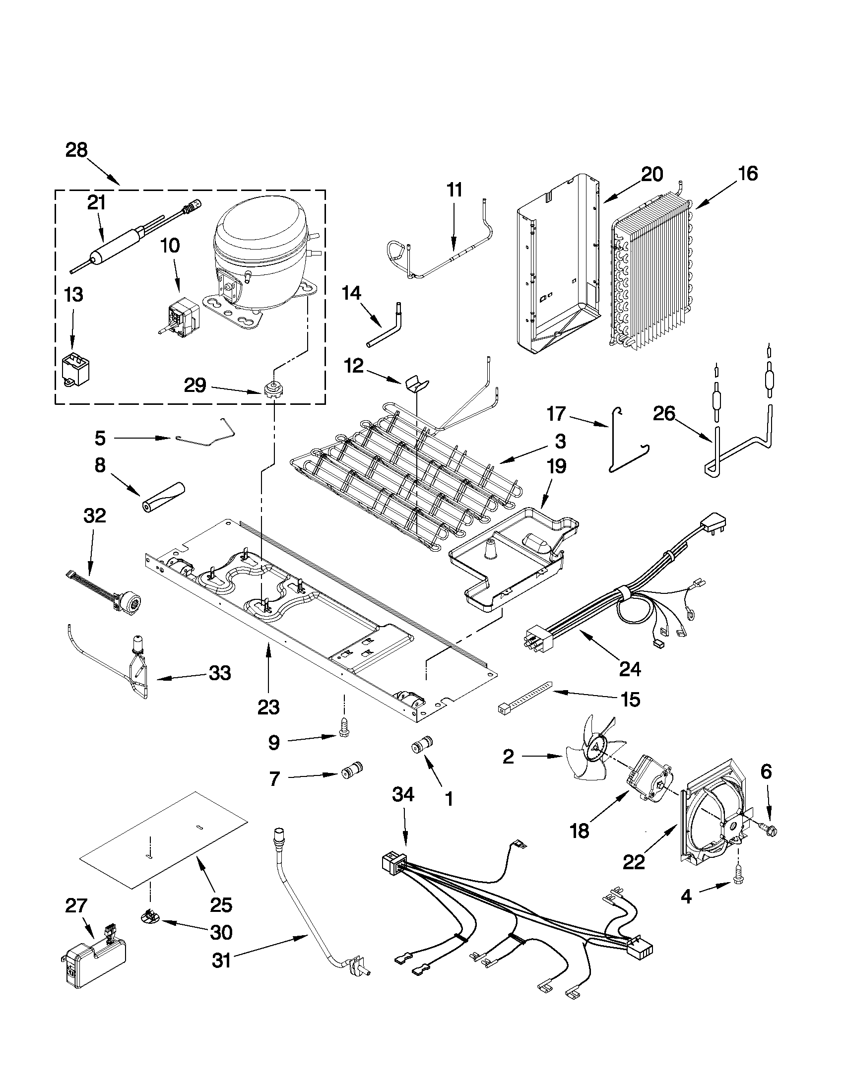 Whirlpool 7GSC22C6XY01 unit parts diagram