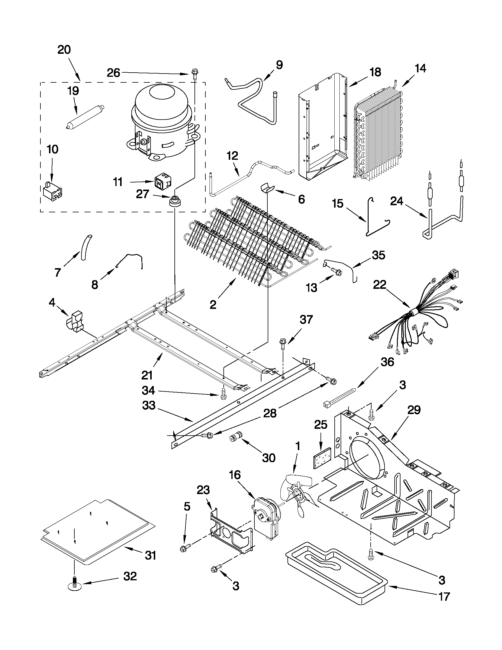 Whirlpool 6GD25DCXHS14 unit parts diagram