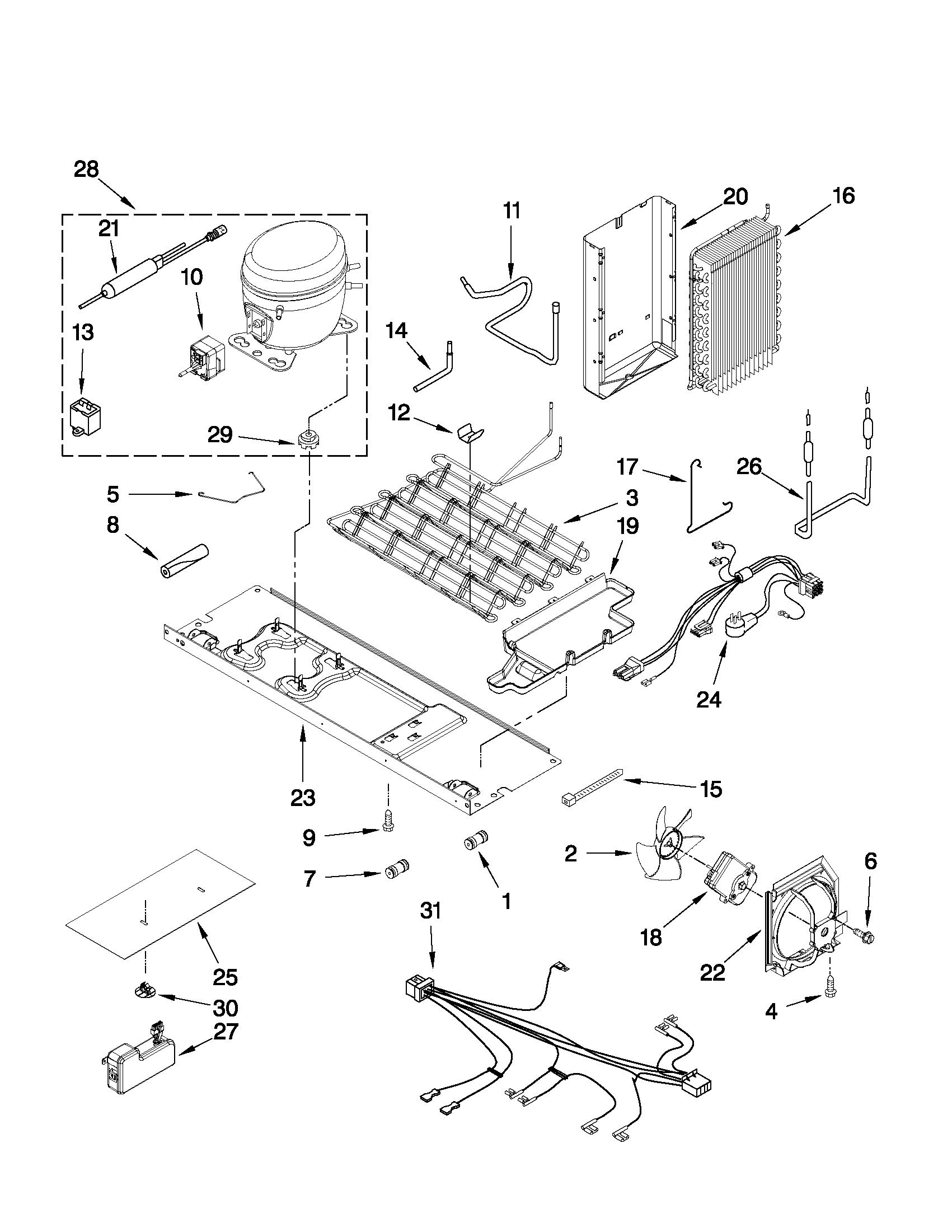 Whirlpool GSC25C5EYY01 unit parts diagram