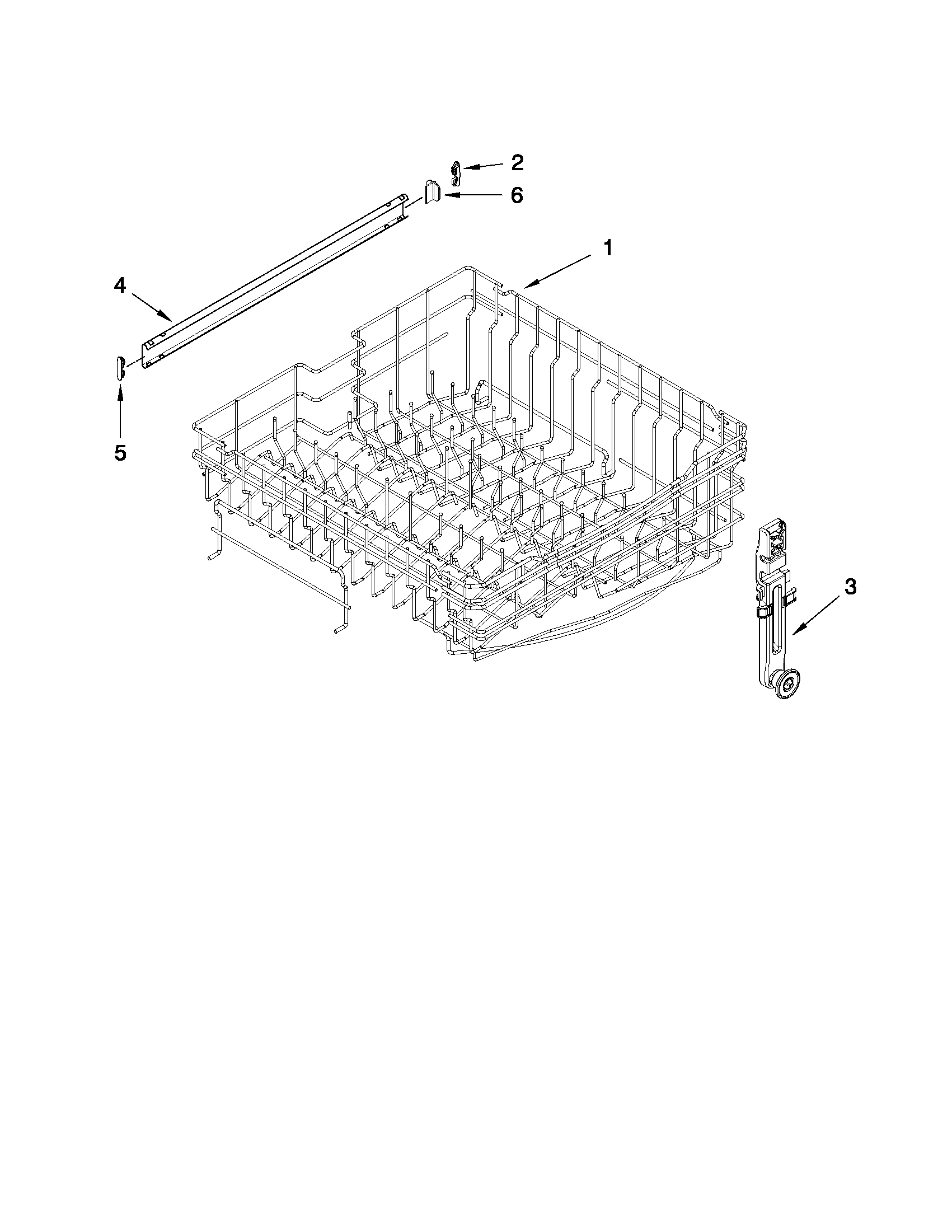 Maytag MDB7759AWB3 upper rack and track parts diagram