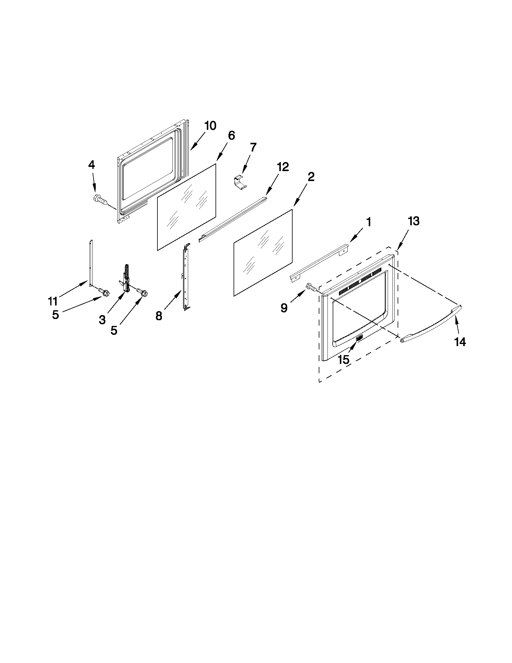 Maytag YMIR8890AS0 door parts diagram