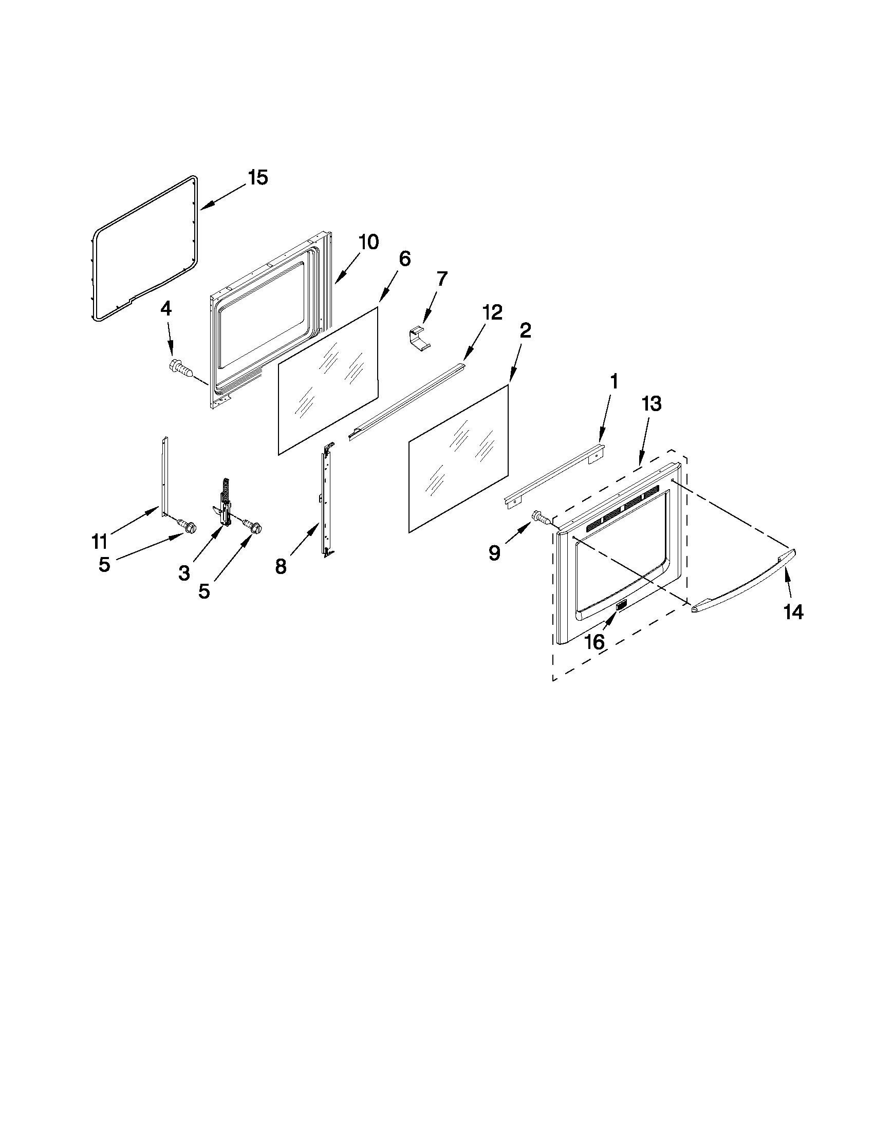 Maytag YMER8670AS0 door parts diagram