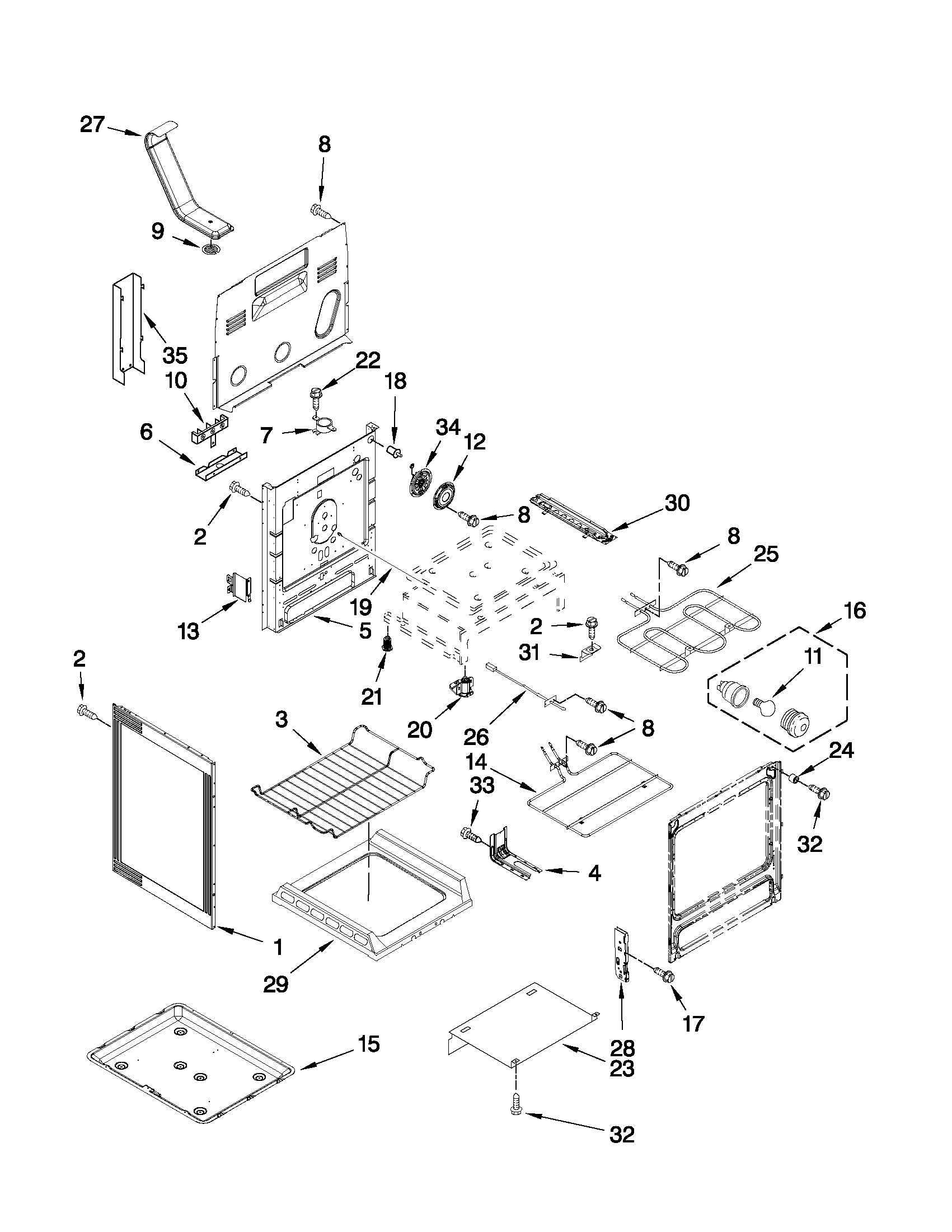 Maytag MER8775AB0 chassis parts diagram