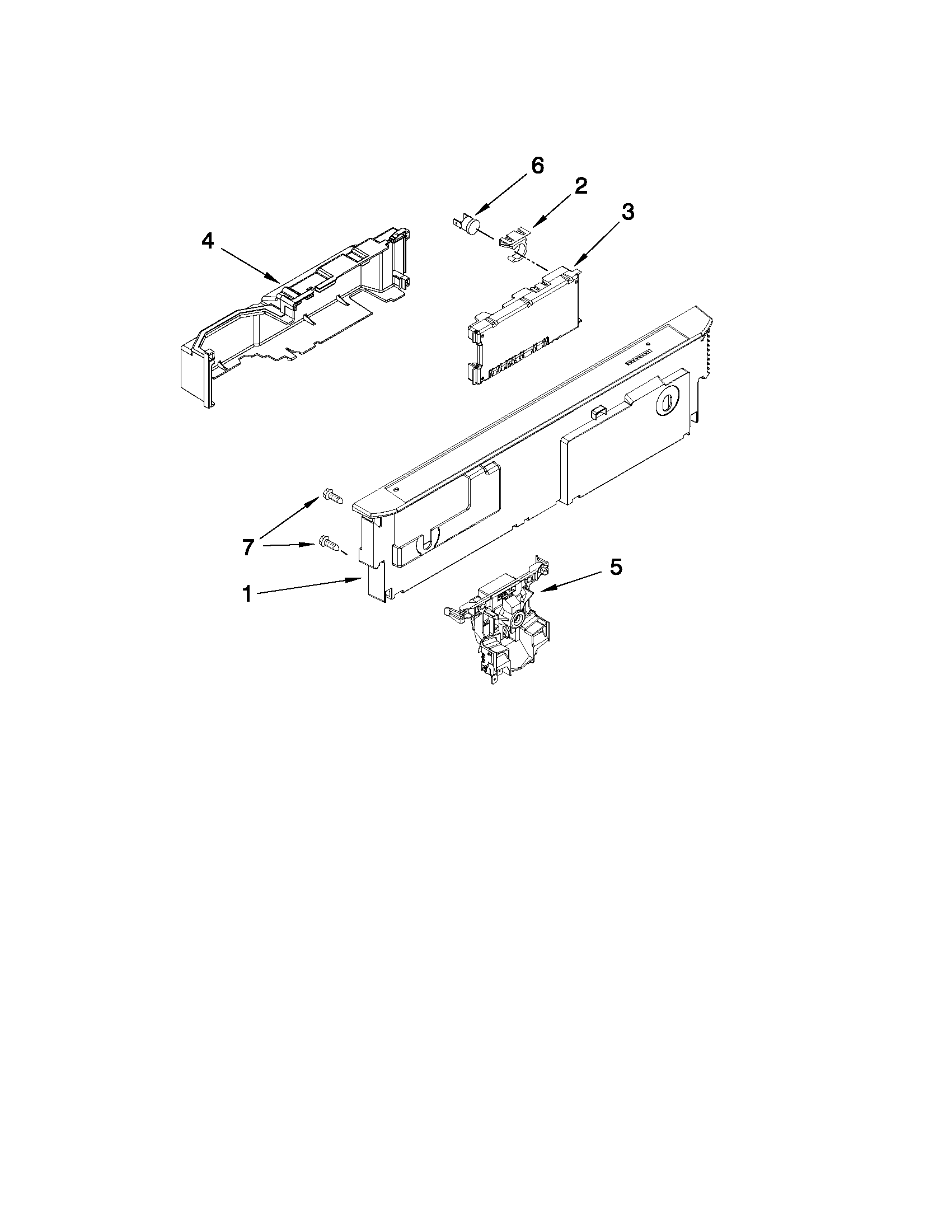 Maytag MDB6769AWW5 control panel and latch parts diagram
