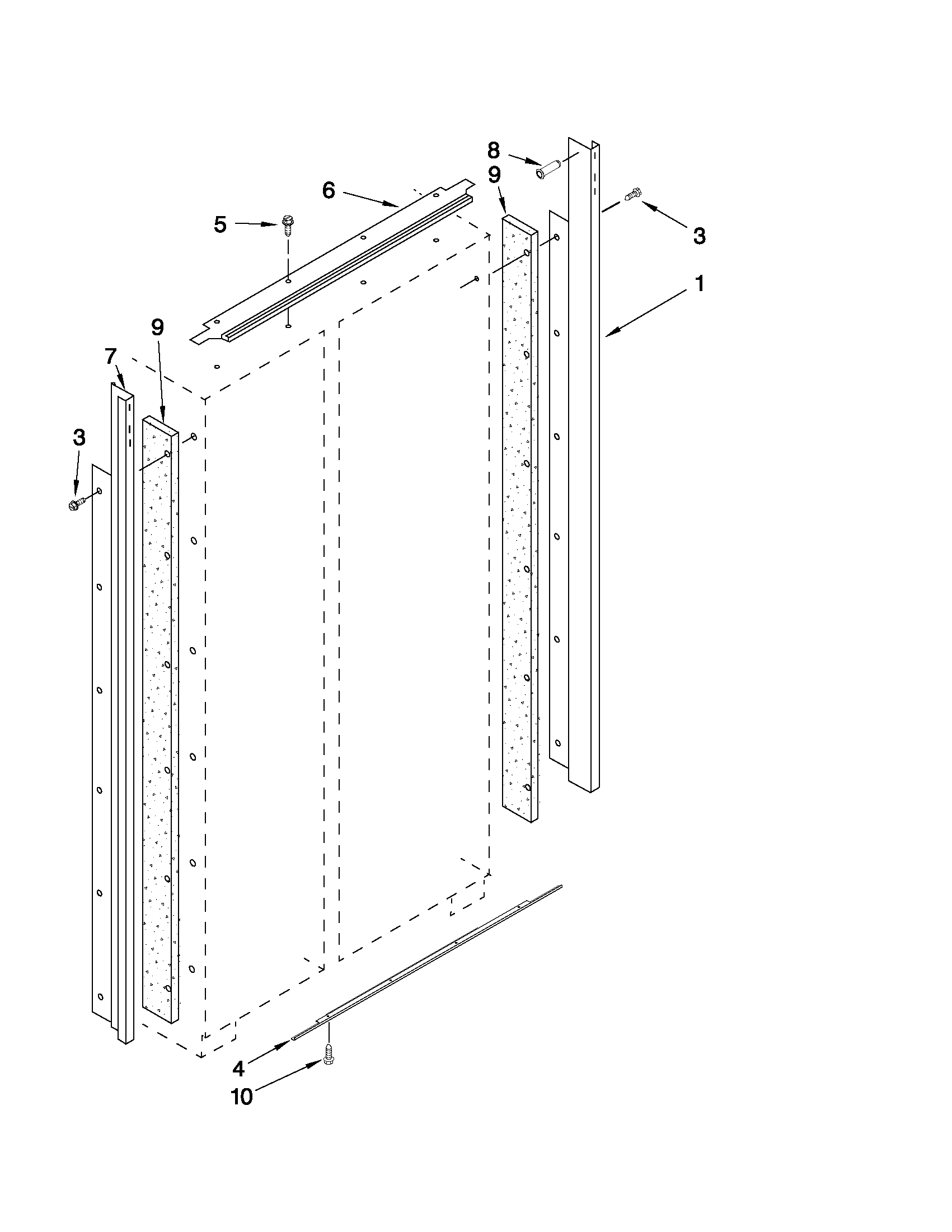 Jenn-Air JS42CXDUDB02 cabinet trim parts diagram