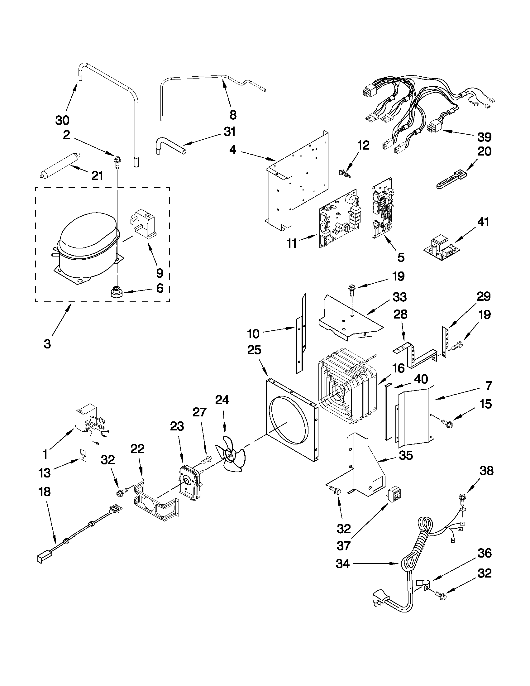 Jenn-Air JS42CXDUDB02 upper unit parts diagram