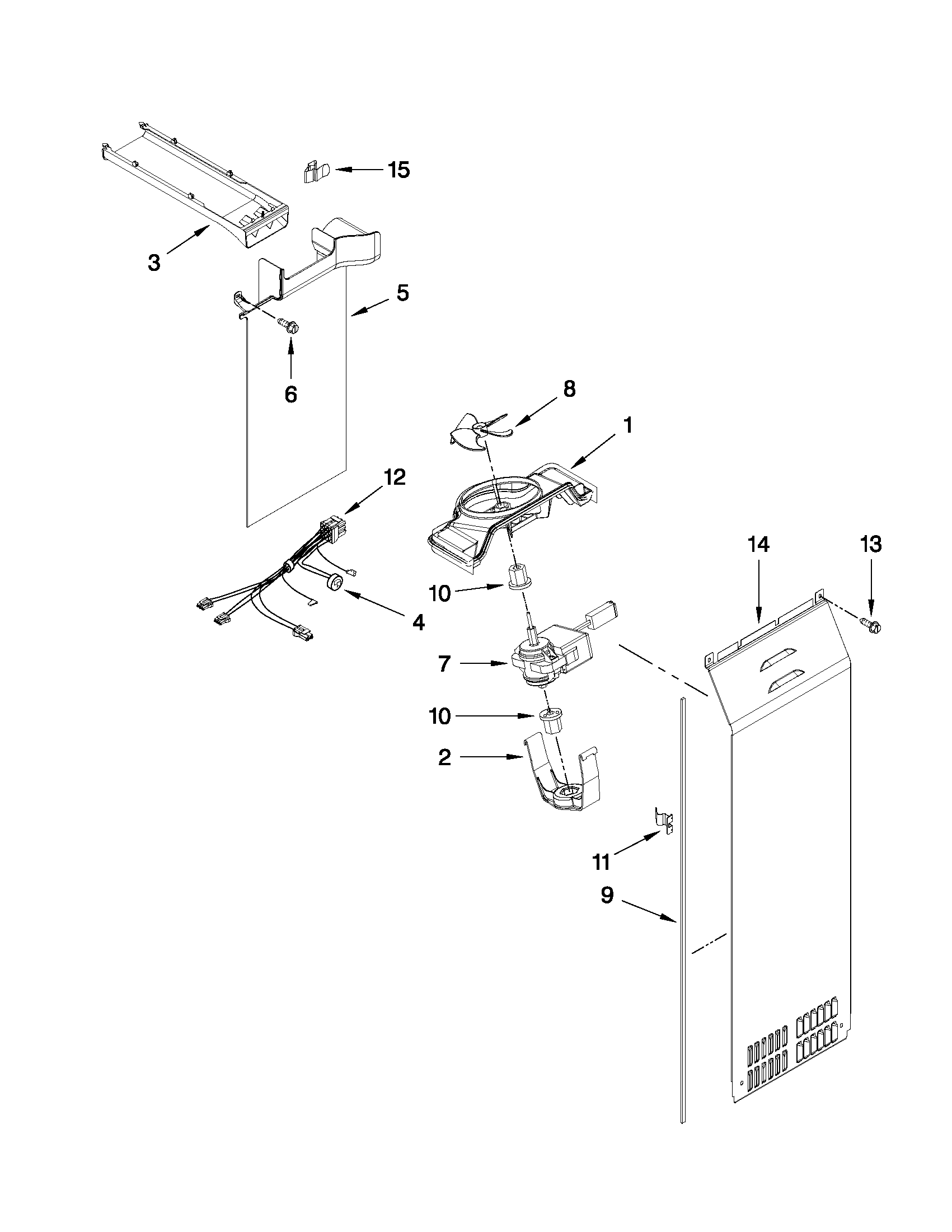 Whirlpool GSS30C6EYY00 air flow parts diagram
