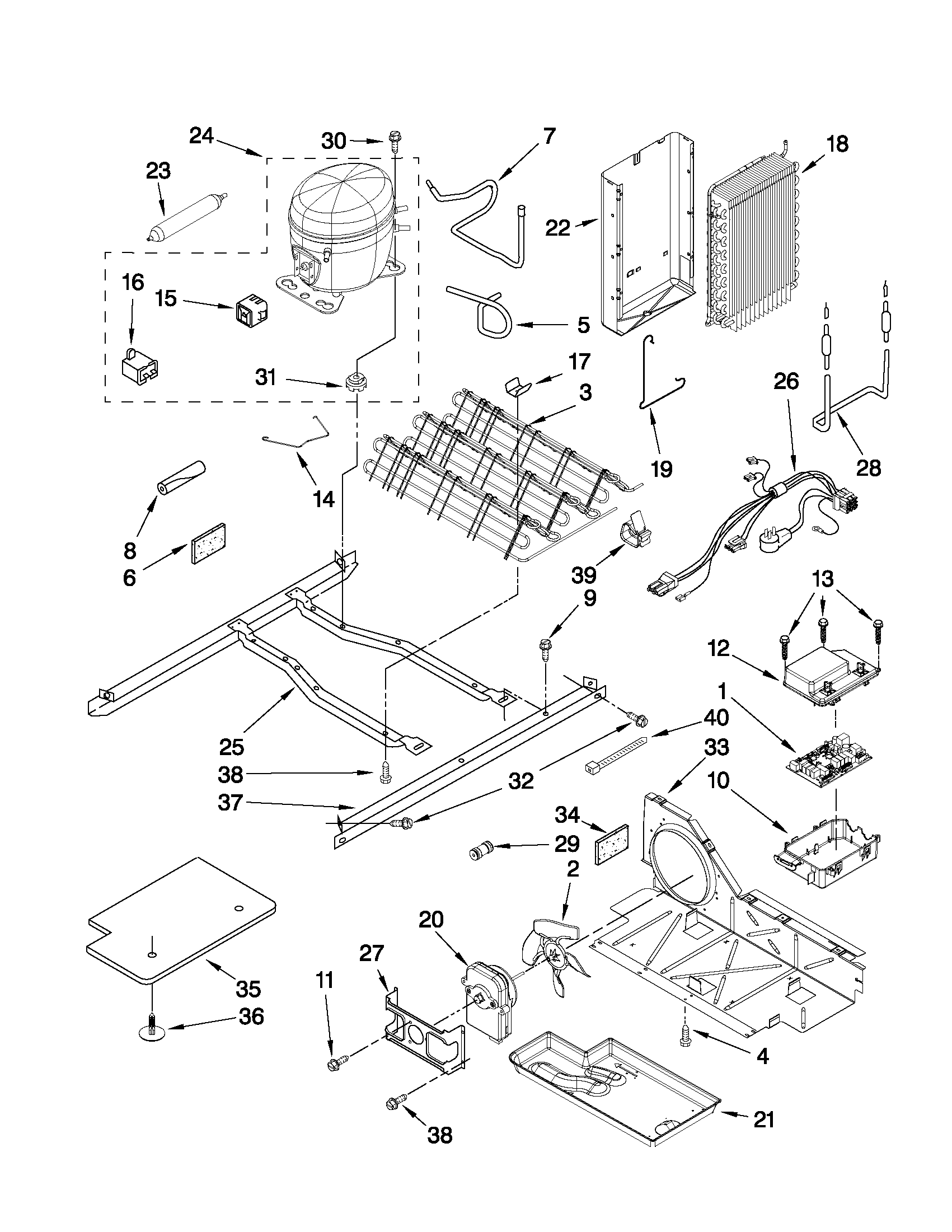 KitchenAid KSRJ25FXMS04 unit parts diagram