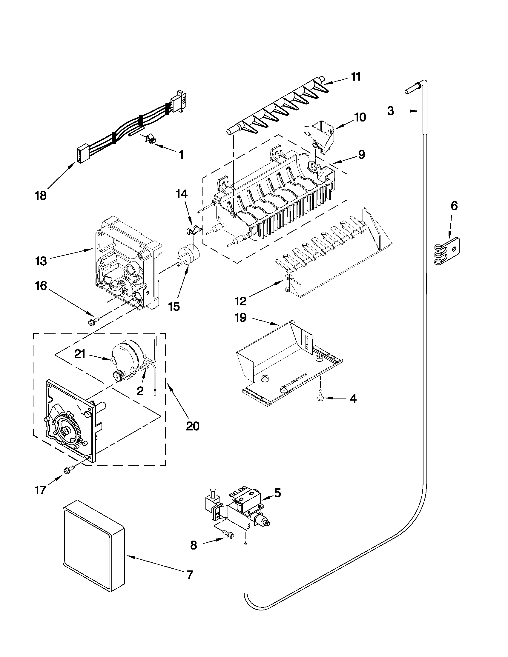 KitchenAid KSRJ25FXMS04 icemaker parts diagram