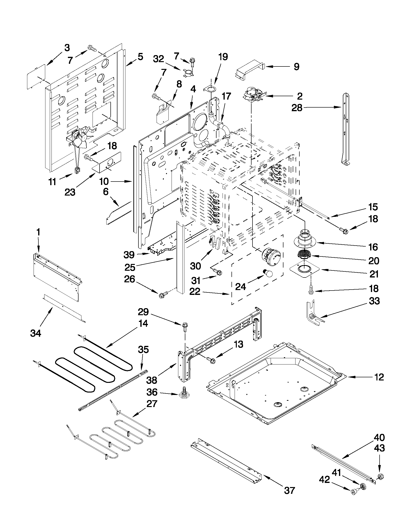 Whirlpool GY397LXUQ04 chassis parts diagram