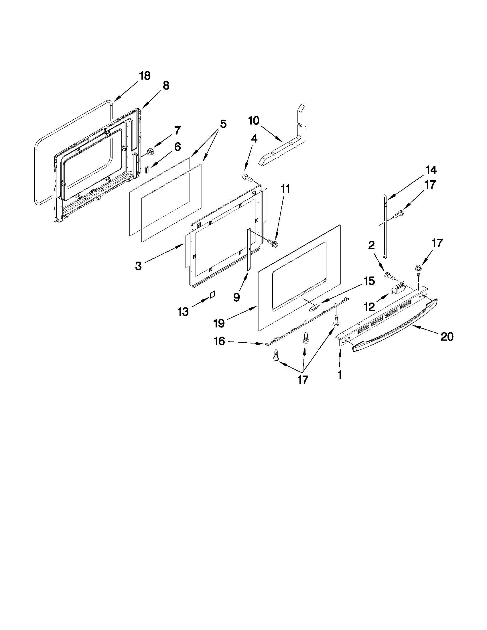 Whirlpool GY397LXUQ04 door parts diagram
