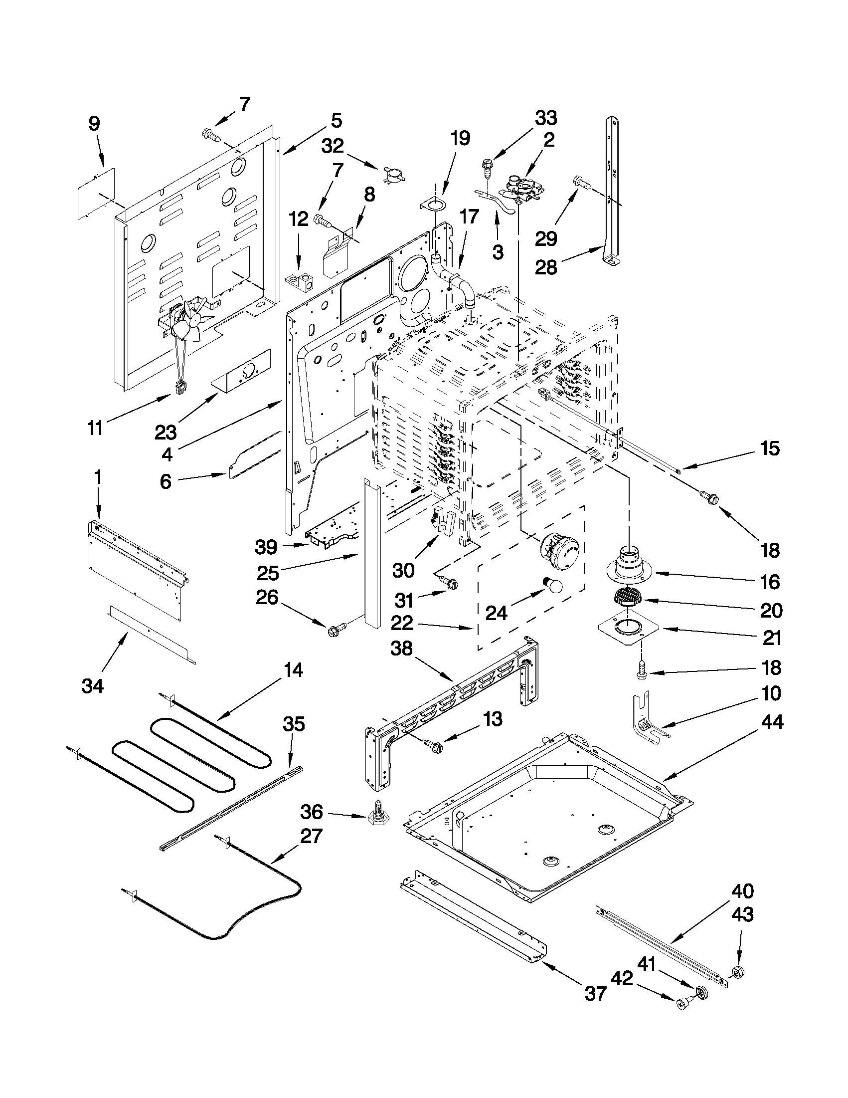 Ikea ISE630WS01 chassis parts diagram