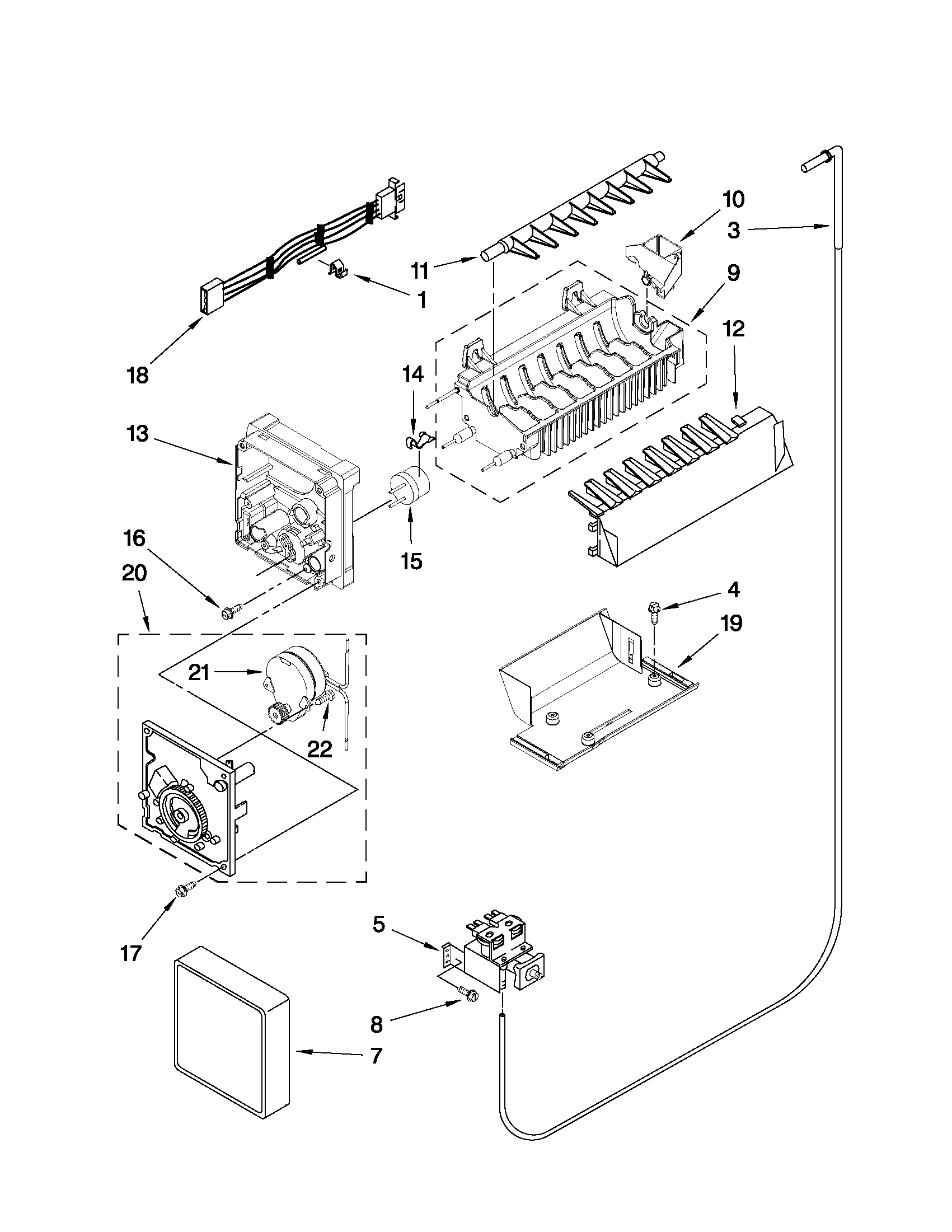 KitchenAid KSRG25FVMS06 icemaker parts diagram