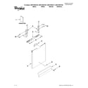 Whirlpool WDF730PAYW1 door and panel parts diagram