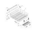 Whirlpool WDF730PAYW1 upper rack and track parts diagram