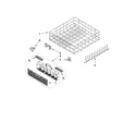 Whirlpool WDF730PAYW1 lower rack parts diagram