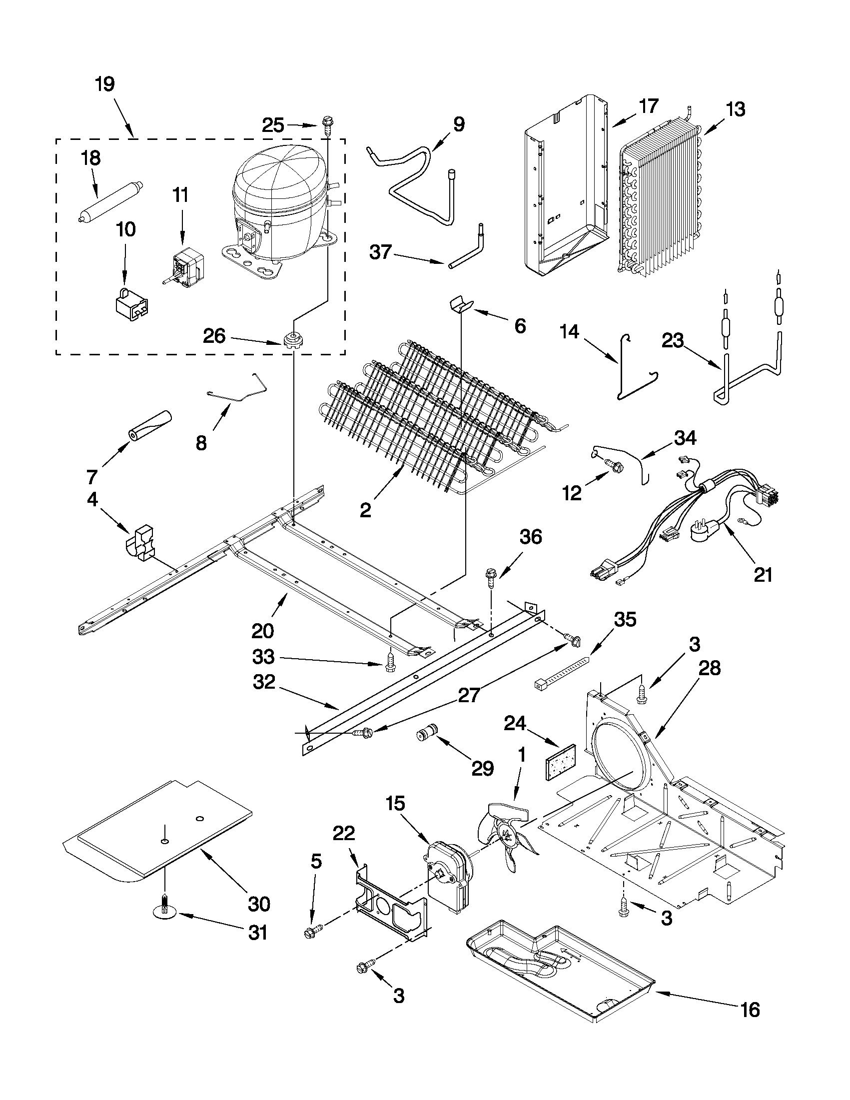 Whirlpool 6GD5SHGXSS08 unit parts diagram