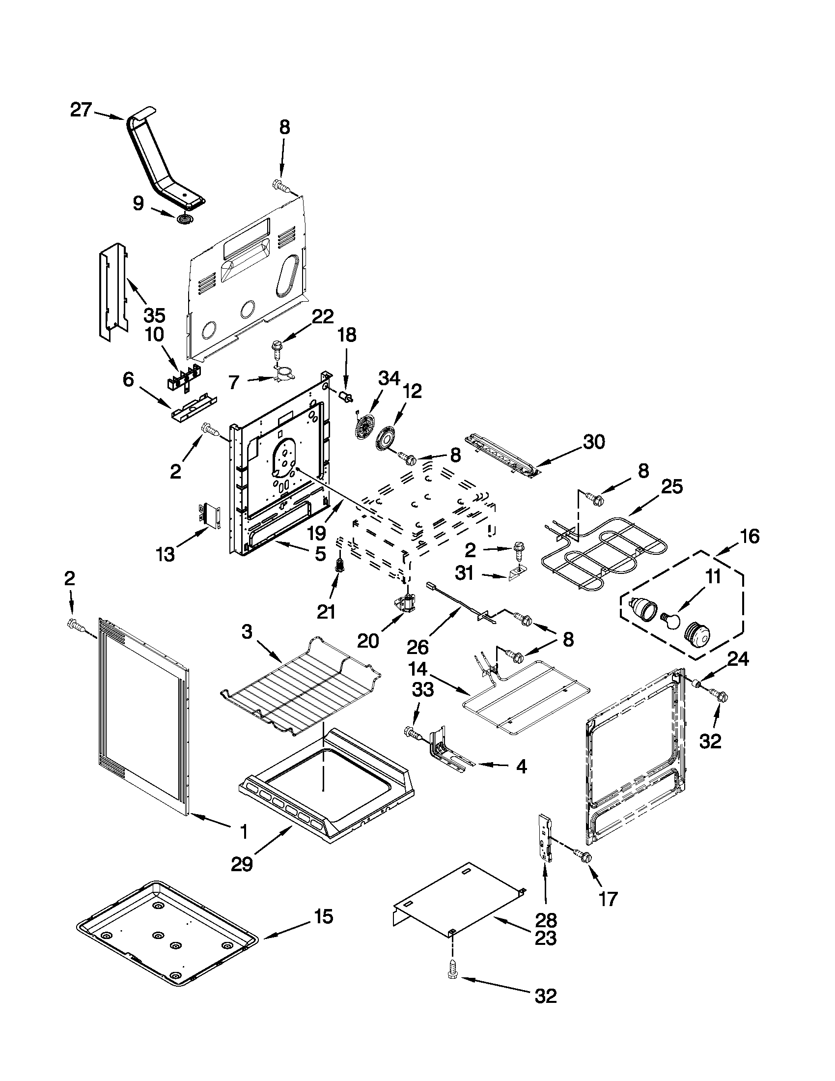 Maytag MER8880AW0 chassis parts diagram