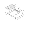 Maytag MER8880AW0 drawer and rack parts diagram